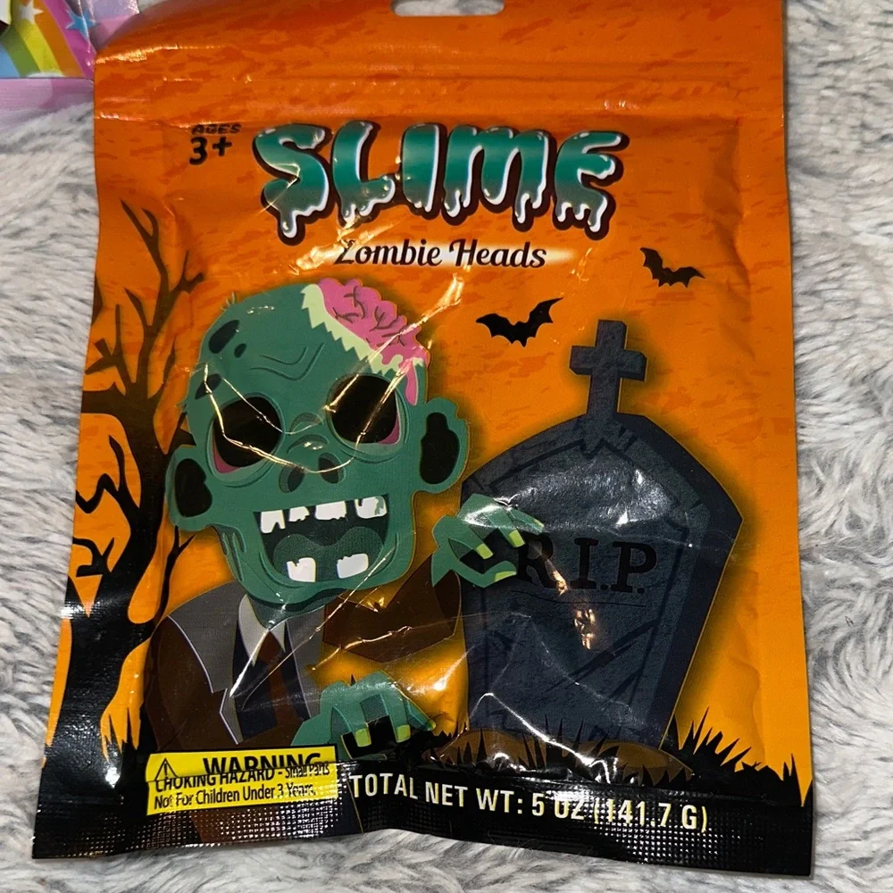Colorful Slime Packets Unicorn Sparkle Mermaid Shells Zombie Heads Single Packs‎